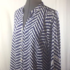 Liz Claiborne Botton Front Top Blouse Size  Large